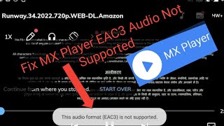 Mx Player EAC3 Audio Format Not Supported  Fix Problem Solve 🔥 in tamil  Hit tech tamizha [upl. by Iaria490]