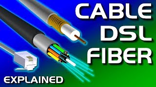 Cable vs DSL vs Fiber Internet Explained [upl. by Claman]