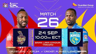 LIVE  Trinbago Knight Riders vs St Lucia Kings  CPL 2024 [upl. by Juditha]