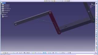 Catia V5 DMU Kinematics prismatic  revolute joints 10 [upl. by Odnumyar333]