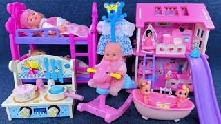 15 Minutes Satisfying with Unboxing Cute Princess Villa Playset，Bunk Beds Toys Review  ASMR [upl. by Odraccir]