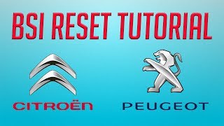 ✔ Tutorial how to BSI reset step by step on Citroen and Peugeot [upl. by Ahsram]