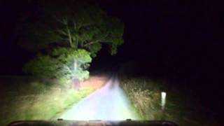 Korr 80W LED driving light test by Allan Whiting  May 2014 [upl. by Yelyah]