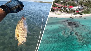 Shore Casting in front of Play Mourouk Hotel in Rodrigues Island December 2023 [upl. by Loni]