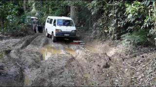 4wd L300 van slipping through some mud [upl. by Anirbes]