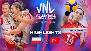 🇵🇱 POL vs 🇹🇷 TUR  Quarter Finals  Highlights  Womens VNL 2024 [upl. by Haberman]