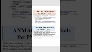 AHPRA amp ANMAC postal details for Cerficate of Good StandingInternational Verfication for Nurses [upl. by Leissam717]