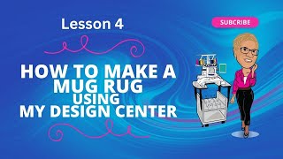 How to make a mug rug using only quot My Design Centerquot on the Brother PR1055X [upl. by Neelasor23]