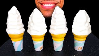 ASMR MCDONALDS ICE CREAM CONES MACHINES WORKING MUKBANG DESSERT LICKING EATING [upl. by Euqinna585]