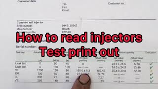 How to read injector testing print out [upl. by Weight]