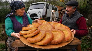 Rustic Village Style  Beef Stuffed Breads [upl. by Esinned]