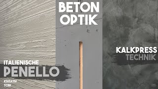 3 Spachteltechniken in einem Video lernen Betonoptik italienische Kalkpress Technik  kreativtobi [upl. by Acinahs234]