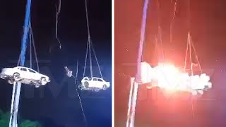 Jonathan Goodwins AGT Suspended Car Stunt Gone Wrong on Video [upl. by Irena]