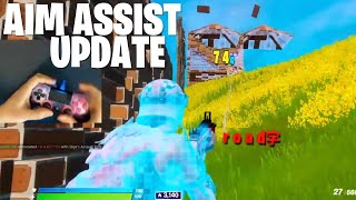 AIM ASSIST IS FIXED Fortnite Controller Update FORTNITE AIMBOT GAMEPLAY [upl. by Langille]