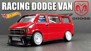 DRIFT RACING DODGE VAN CUSTOM BUILD HOT WHEELS SUPER TREASURE HUNT 4K [upl. by Mordy]