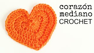 Cómo hacer un CORAZÓN Mediano a Crochet  Paso a Paso [upl. by Doelling570]