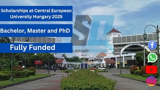 Central European University  Hungary  Fully Funded Scholarship  BsMscPhd  hungary [upl. by Ciccia418]