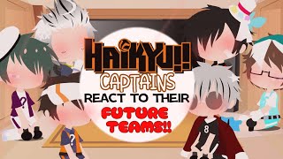 Haikyuu Past Captains React To Their Future Teams  Ft Captains  Tysm for 112k  Gacha Club [upl. by Nalro]