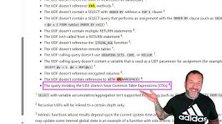 Another Trick For Working Around Scalar UDF Inlining Restrictions In SQL Server [upl. by Legnalos]