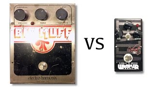 Electro Harmonix Big Muff vs Wampler Velvet Fuzz [upl. by Arlen470]