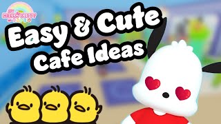 Easy and Cute Cafe Ideas  Pochacco  My Hello Kitty Cafe  Roblox [upl. by Ecirpak]