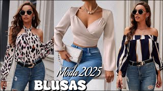 HERMOSAS BLUSAS MODERNAS PARA MUJER MODA 2025  NUEVOS MODELOS DE BLUSAS MODERNAS PARA MUJER 2025 [upl. by Eelame]