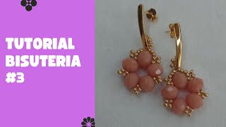 Aprende BISUTERIA  3  Como hacer arete en BISUTERIA fácil [upl. by Janka945]