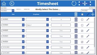 Timesheet Application in Power apps [upl. by Atilegna]