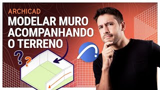 ARCHICAD  COMO MODELAR MUROS ACOMPANHANDO A INCLINAÇÃO DO TERRENO [upl. by Nivle614]