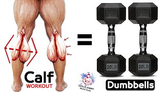 CALVES WORKOUT AT HOME AND GYM WITH DUMBBELLS 🧿 [upl. by Wernher537]