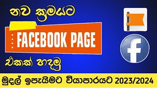 How to create facebook page sinhala  how to make fb page 20232024  fb page  SL Academy [upl. by Ecargyram]