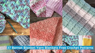 37 Bernat Blanket Yarn Blankets Free Crochet Patterns Super Bulky Yarn crochet crocheting [upl. by Waylin815]