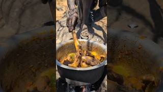 Hadzabe tribe cooks their favorite meal today So delicious and nutritious 😋😍‼️cooking hadzabetribe [upl. by Shelman997]