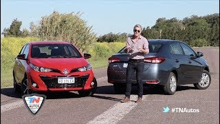 Toyota Yaris Hatch y Sedán 15 CVT  Test doble  Matías Antico  TN Autos [upl. by Noella]