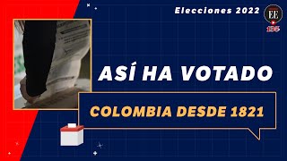 Así se ha elegido Presidente de Colombia desde 1821  Elecciones 2022  El Espectador [upl. by Nyrb851]