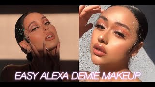 DEMIE DREAMS Alexa Demi Inspired Rhinestone Makeup [upl. by Llehcim]