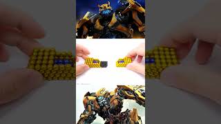 making a transformer bumblebee robot with magnetic balls magneticballs transformers bumblebee [upl. by Yeliab]