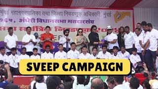 Shreyas Talpade Padmini Kolhapure amp Others Present At Juhu Beach Support The Sveep Campaigns [upl. by Semele]