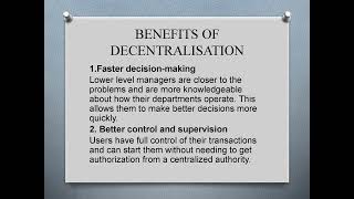 Centralisation and decentralisation [upl. by Kir]