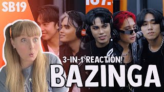 SB19 BAZINGA 3in1 reaction mv dance performance and wishbus live [upl. by Michael258]