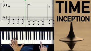 Time  Inception  Piano Tutorial with sheet music and hands [upl. by Nevin694]