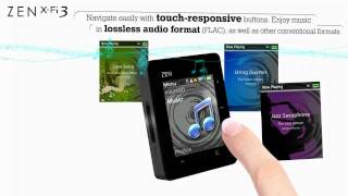 Creative ZEN XFi3  Bluetooth Touch MP3 player with microSD slot [upl. by Stickney]