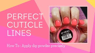 Perfect Cuticle Lines w Dip Powder  How To [upl. by Lubet49]