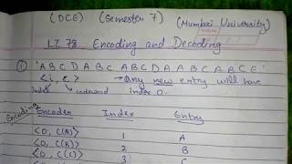 DCE LZ 78 Encoding and Decoding [upl. by Jaehne]