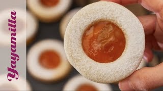 Biscotti Occhio di Bue SENZA BURRO  Jam Filled No Butter Cookies [upl. by Bouzoun258]