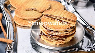 Homemade Dutch Stroopwafels Syrup Waffles  Jaja Bakes [upl. by Buehrer]