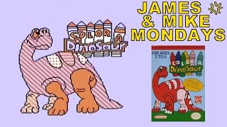 Color a Dinosaur NES Video Game James amp Mike Mondays [upl. by Yhtrod]