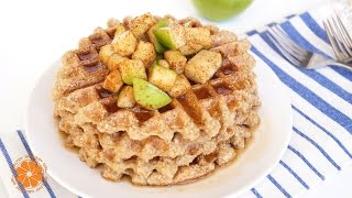 Cinnamon Apple Waffles  Healthy Fall amp Back To School Breakfast Ideas  Healthy Grocery Girl [upl. by Tavis493]