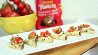 Recipe The SunMaid Twist on Crostini [upl. by Nitsid]