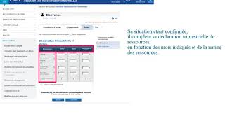 Faire une télédéclaration trimestrielle de ressources RSA [upl. by Durnan510]